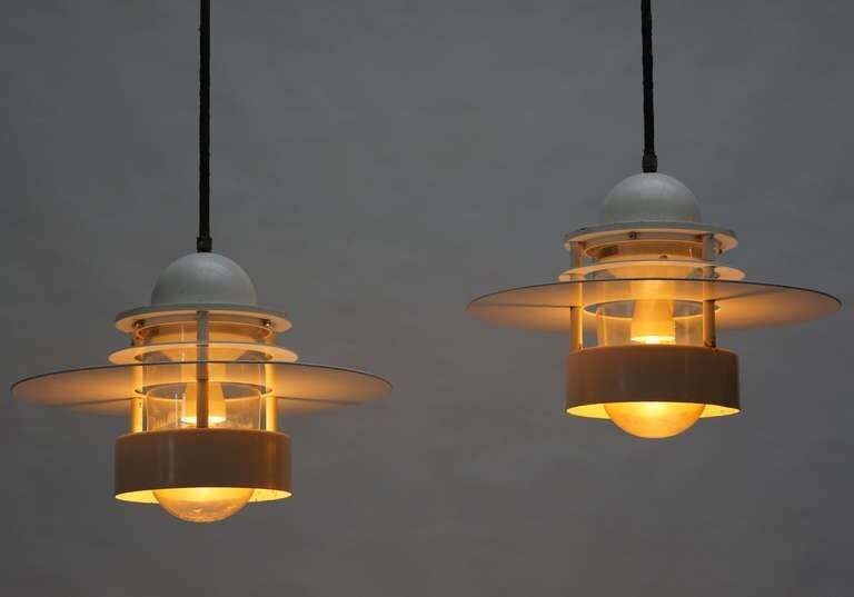 Beautiful Pair Of Louis Poulsen Industrial Lights photo for sale