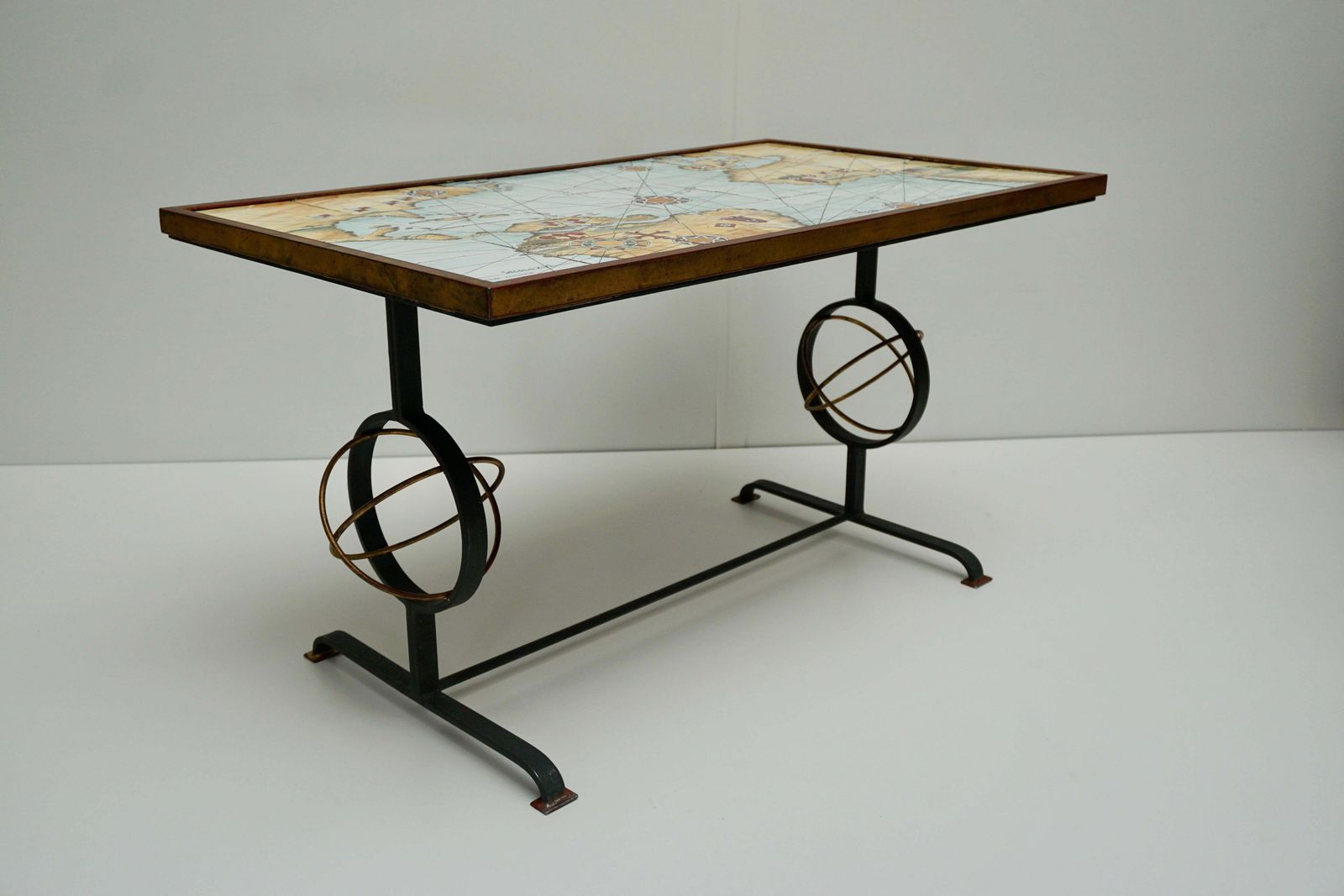 photo vinterior Rare And Elegant Italian Coffee Table By Ceramiche Zaccacnini