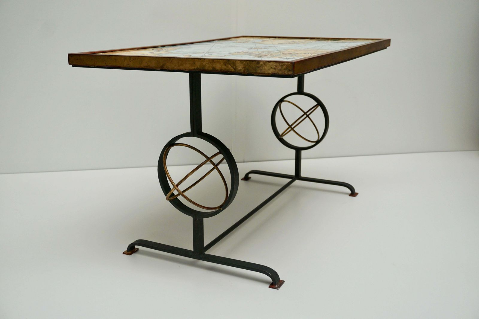 photo vintage Rare And Elegant Italian Coffee Table By Ceramiche Zaccacnini