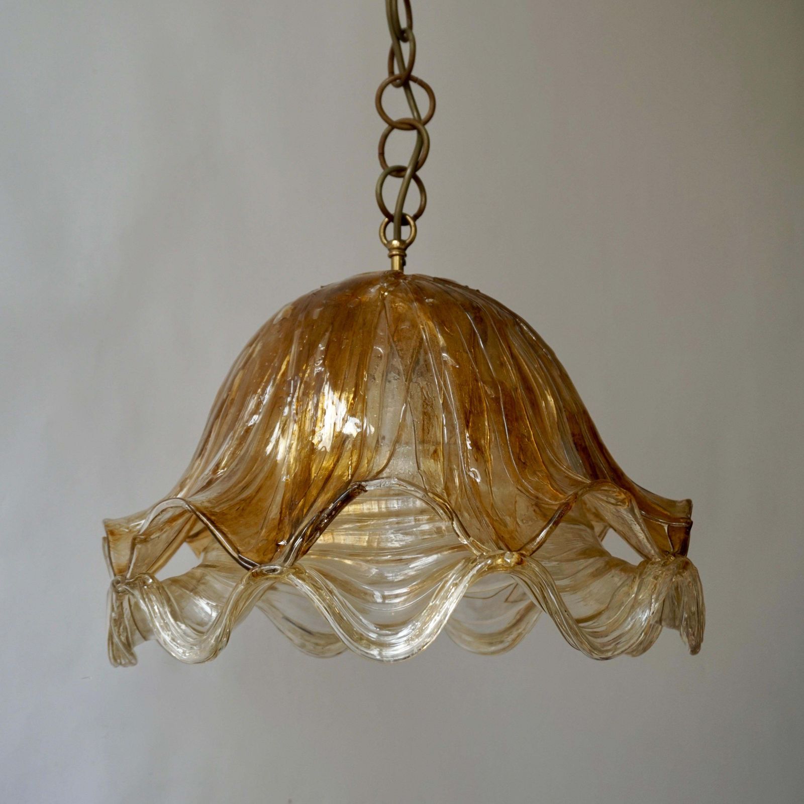 photo furniture Brown And Transparent Acrylic Pendant Lamp, 1970s