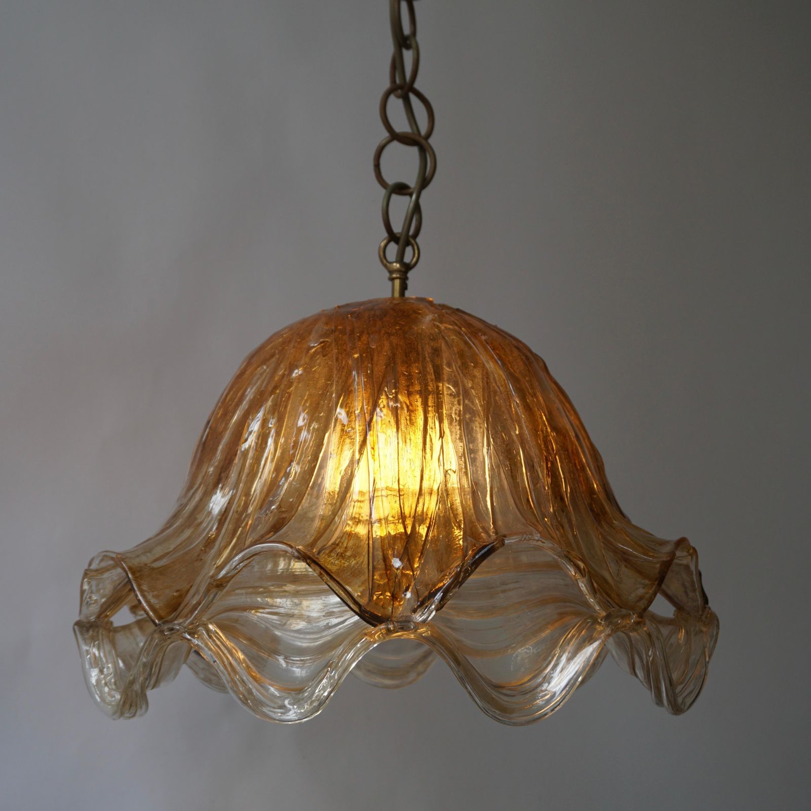 photo buy Brown And Transparent Acrylic Pendant Lamp, 1970s