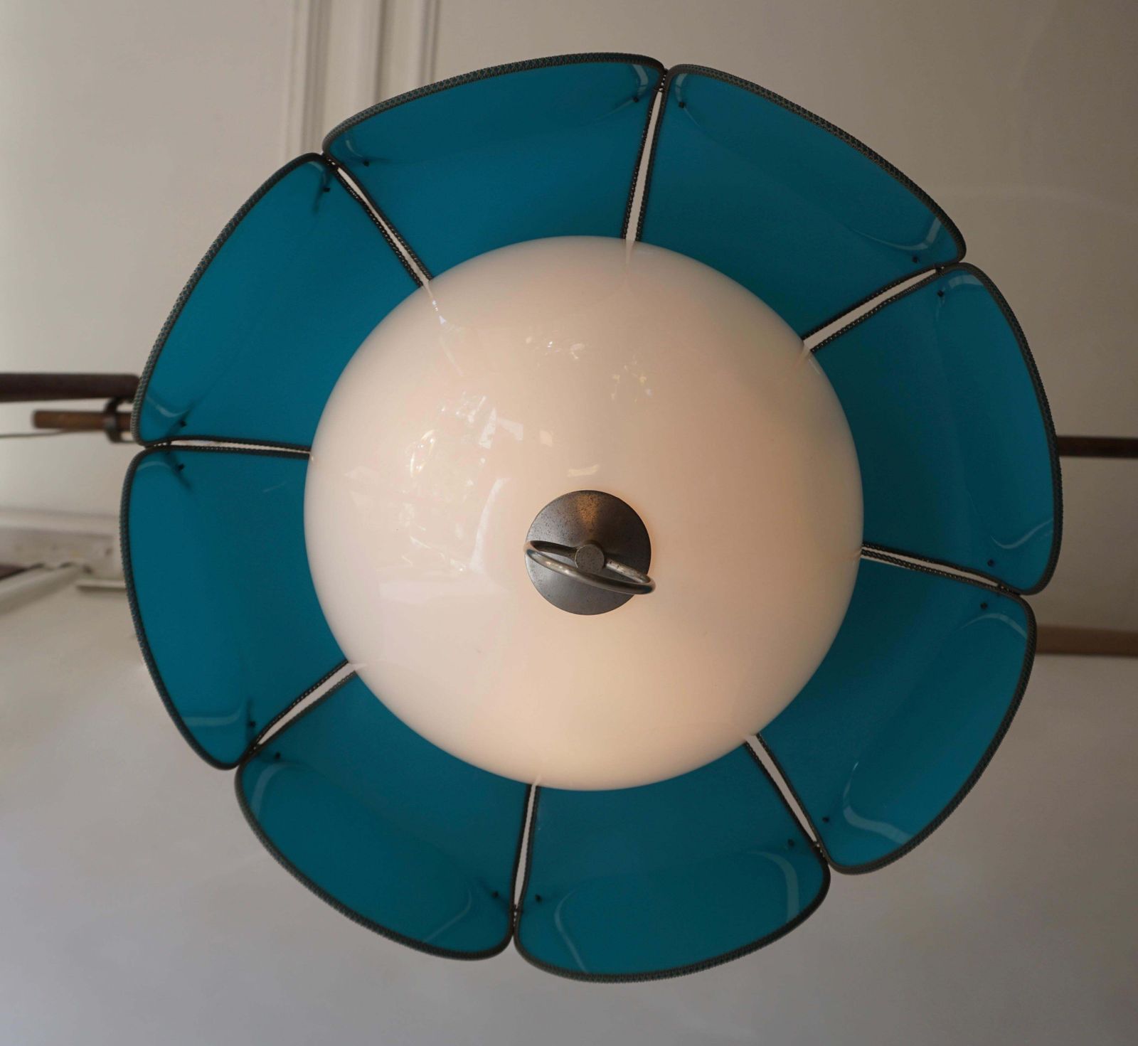 One Of Two Italian Tole Flowers Polychrome Chandeliers photo Lighting