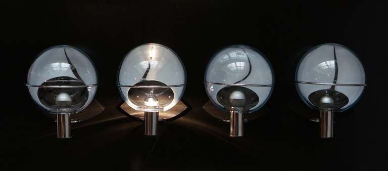 Four Murano Wall Lamps By Toni Zuccheri photo buy