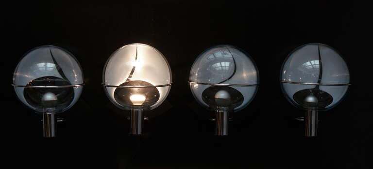 Four Murano Wall Lamps By Toni Zuccheri photo vintage