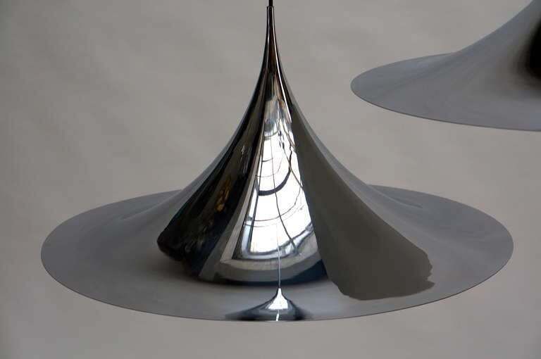 One Of Two Huge Semi Pendal Ceiling Lights By Fog & Mørup photo buy