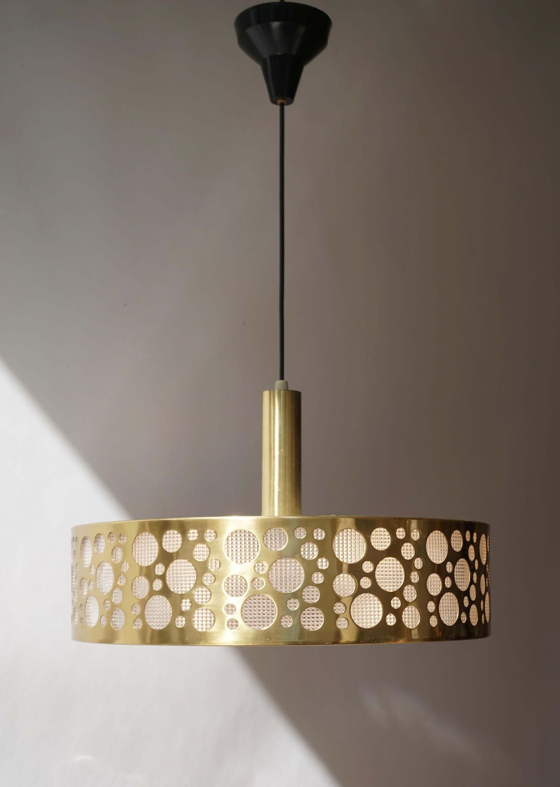 Italian Brass Pendant Light photo for sale