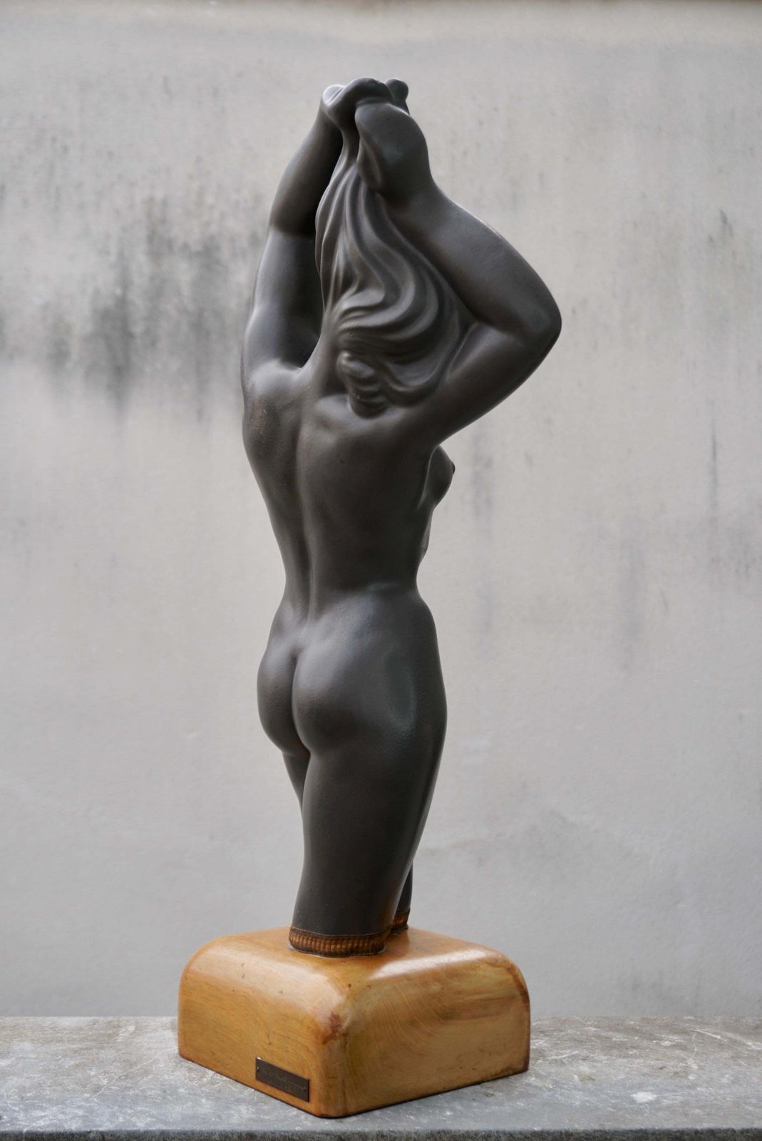 Louis Giraud Nude Ceramic Sculpture Vallauris 1940s photo furniture