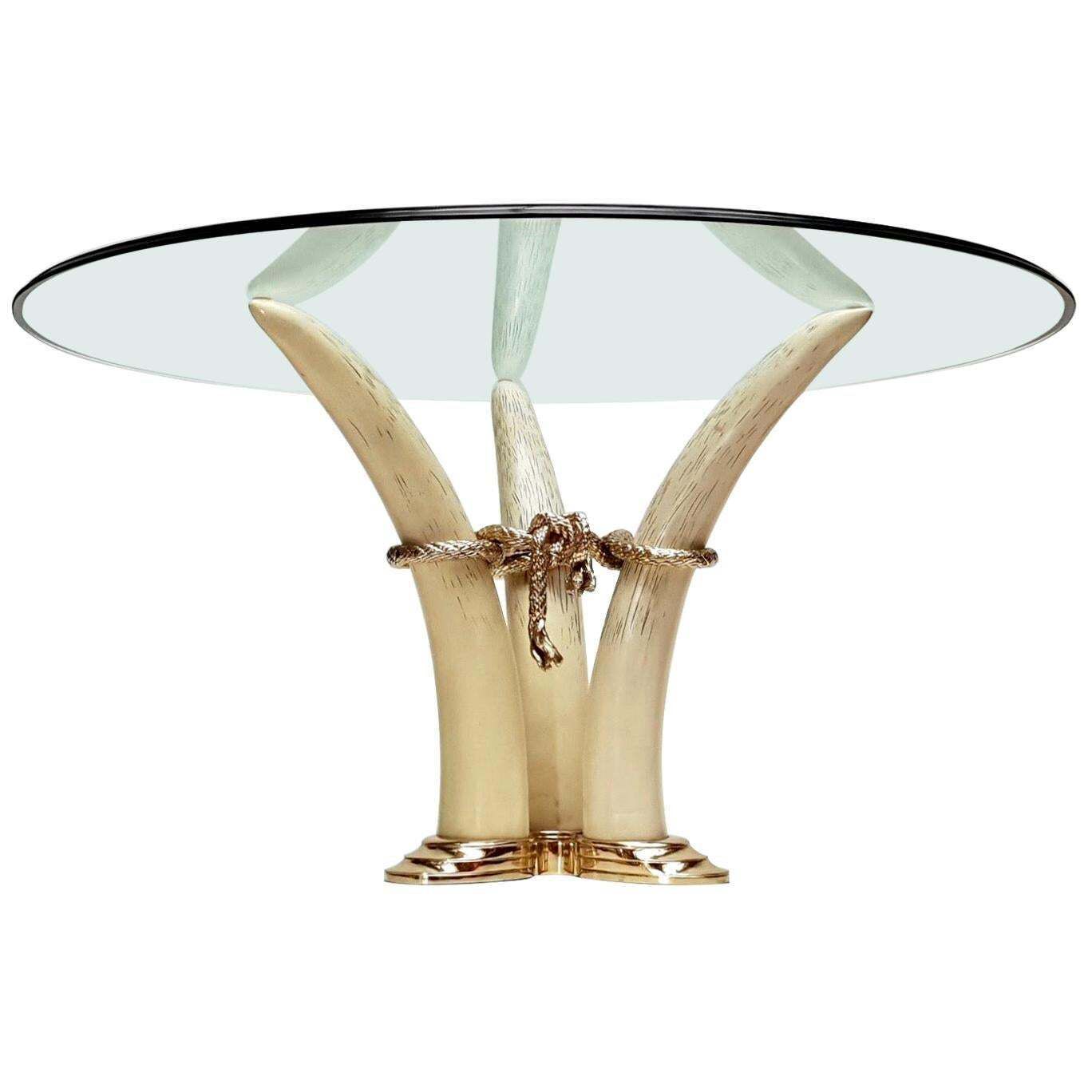 Hollywood Regency Dining Table By Valenti, Barcelona, Spain, Circa 1970 1980