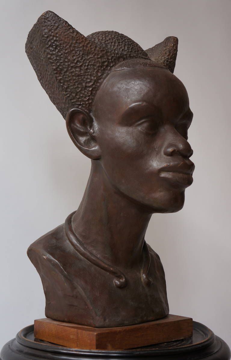 Bust Of A Congolese Mangbetu Woman By F.X. Goddard photo for sale