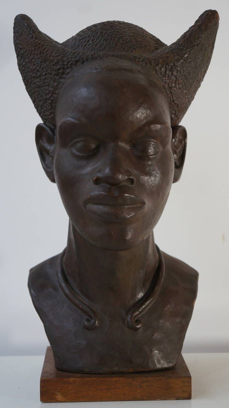 Bust Of A Congolese Mangbetu Woman By F.X. Goddard photo vinterior