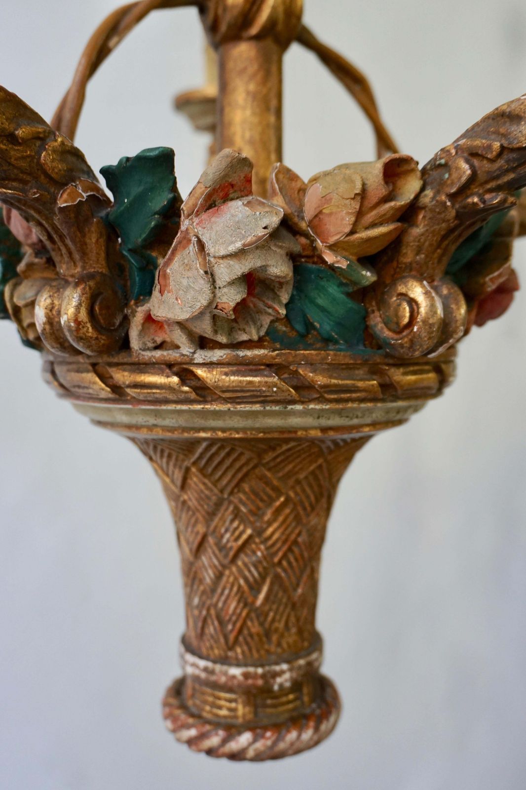 photo buy Italian Giltwood Chandelier With Flowers