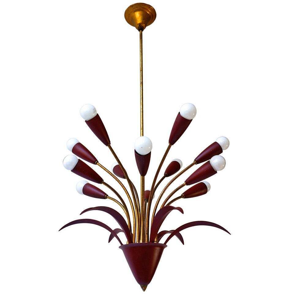 Ceiling Sputnik Lamp In The Manner Of Arteluce, Italy, 1950s