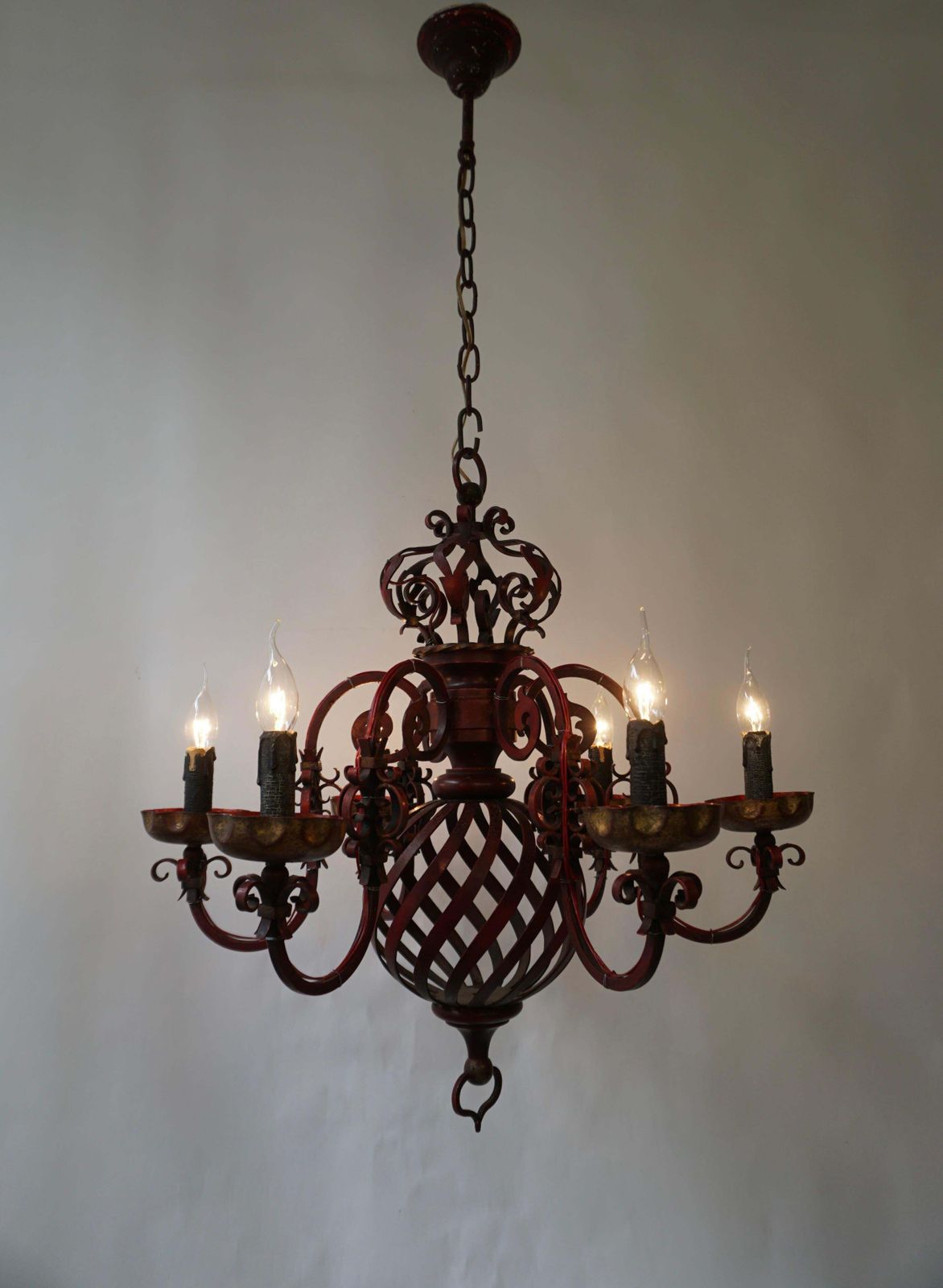 French Wrought Iron Chandelier photo buy