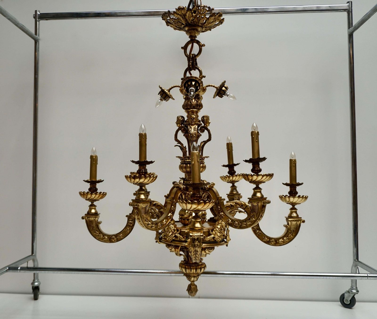 Mazarin Chandelier In Bronze, France photo Lighting