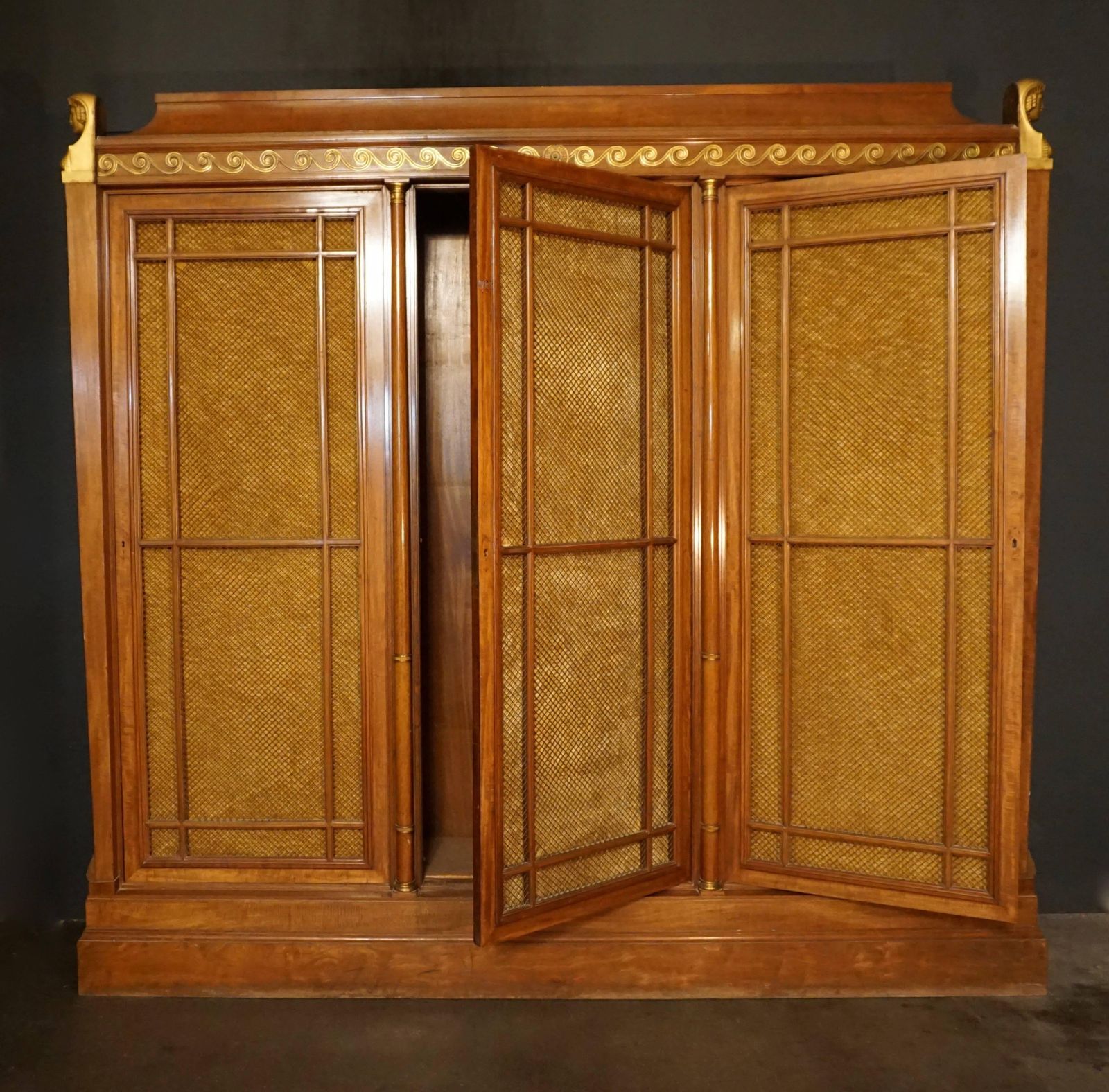 Rare And Magnificent Neoclassical Mahogany Bibliotheque Bookcase photo for sale
