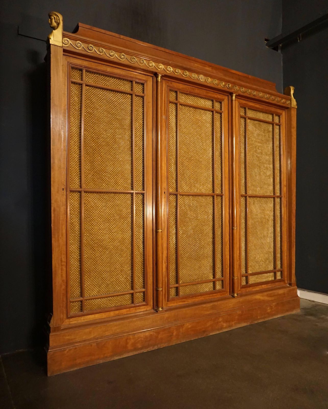 Rare And Magnificent Neoclassical Mahogany Bibliotheque Bookcase photo vinterior