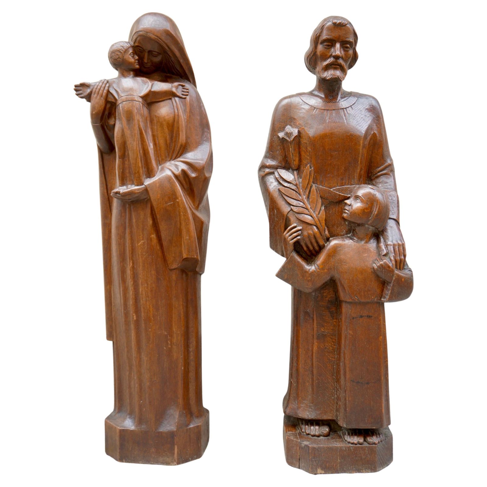 Madonna And Child Statue And Saint Joseph And Child Sculpture photo furniture