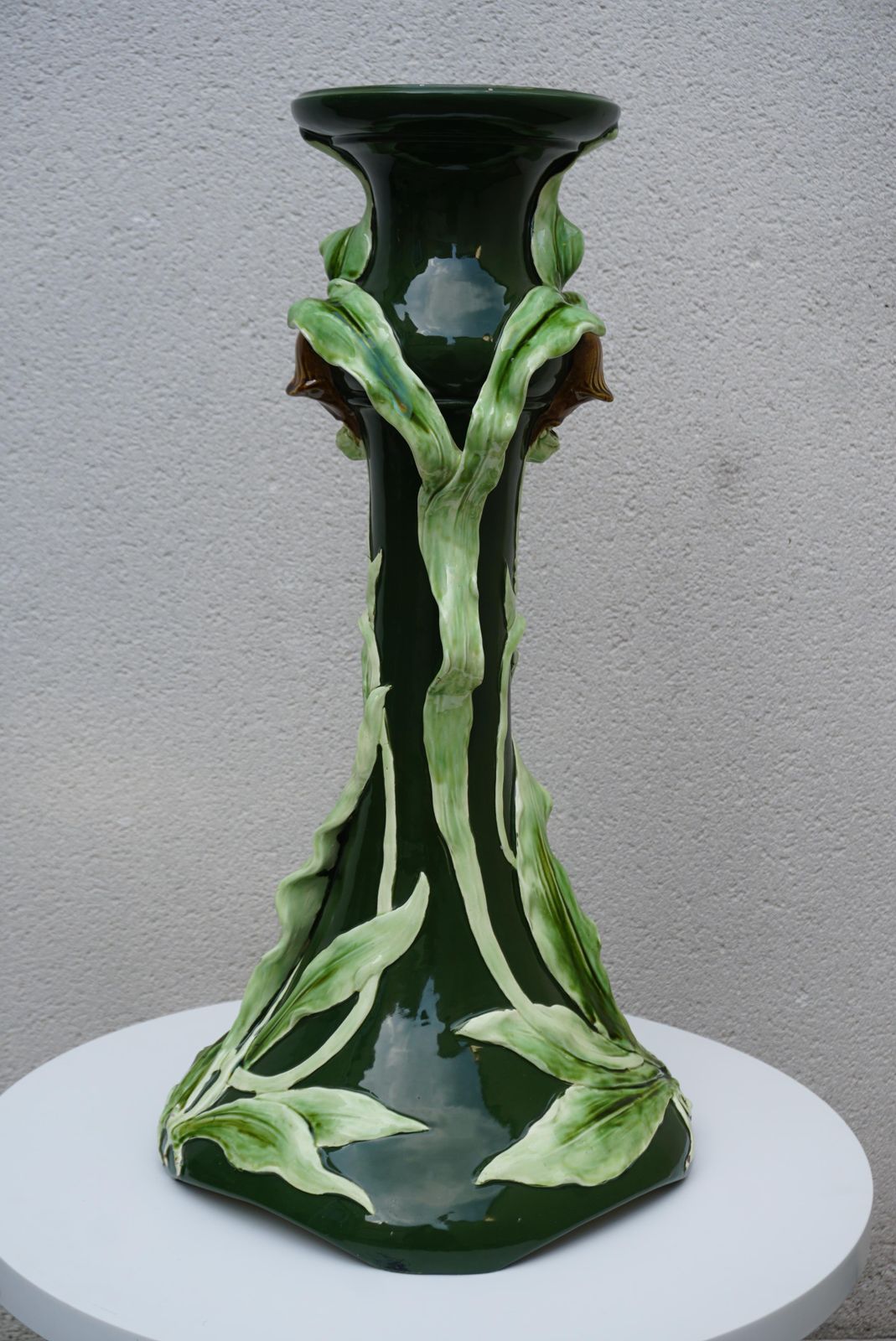 Art Nouveau Pedestal In Ceramic, In The Massier Style, Circa 1900 photo 1868.0