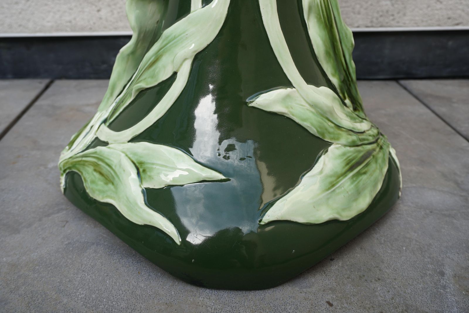 Home Decor Art Nouveau Pedestal In Ceramic, In The Massier Style, Circa 1900 photo
