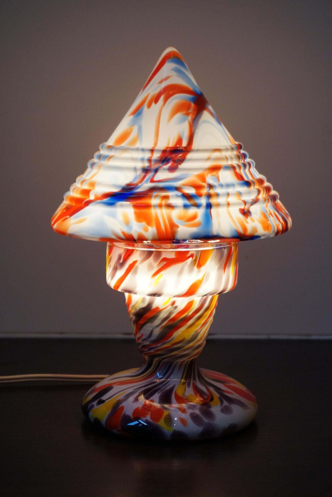 Multicoloured Fratelli Toso Millefiori Lamp, Murano, Circa 1910 photo furniture