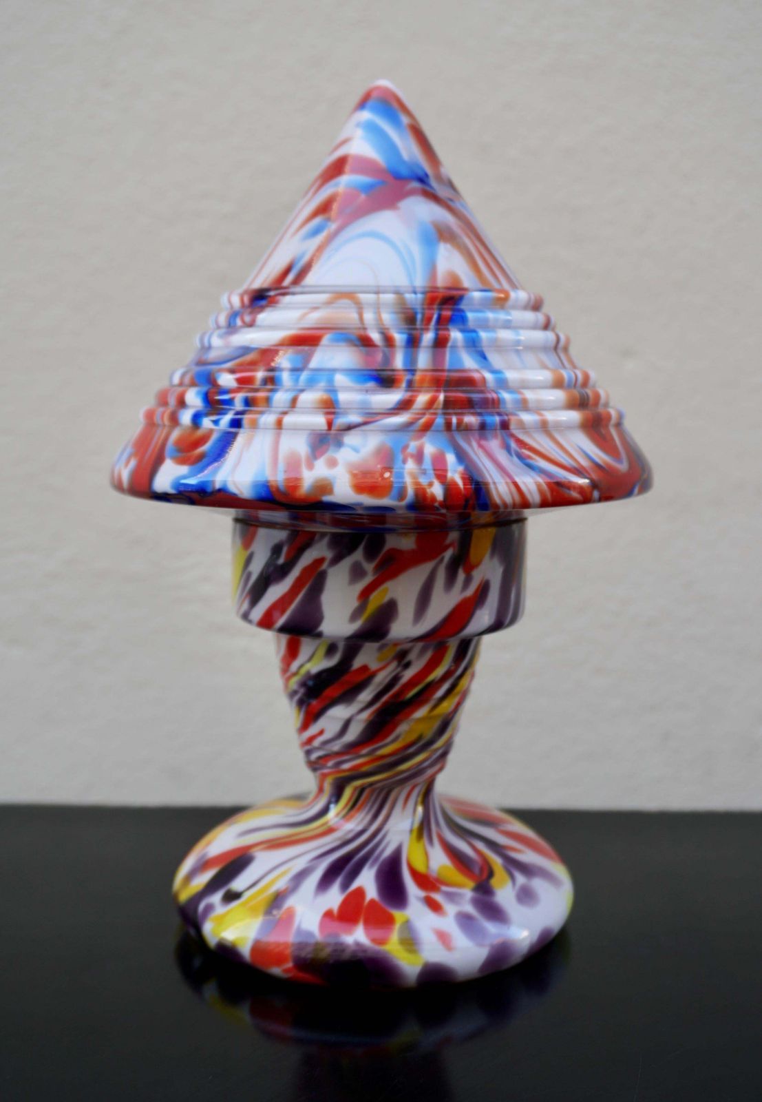 Multicoloured Fratelli Toso Millefiori Lamp, Murano, Circa 1910 photo for sale