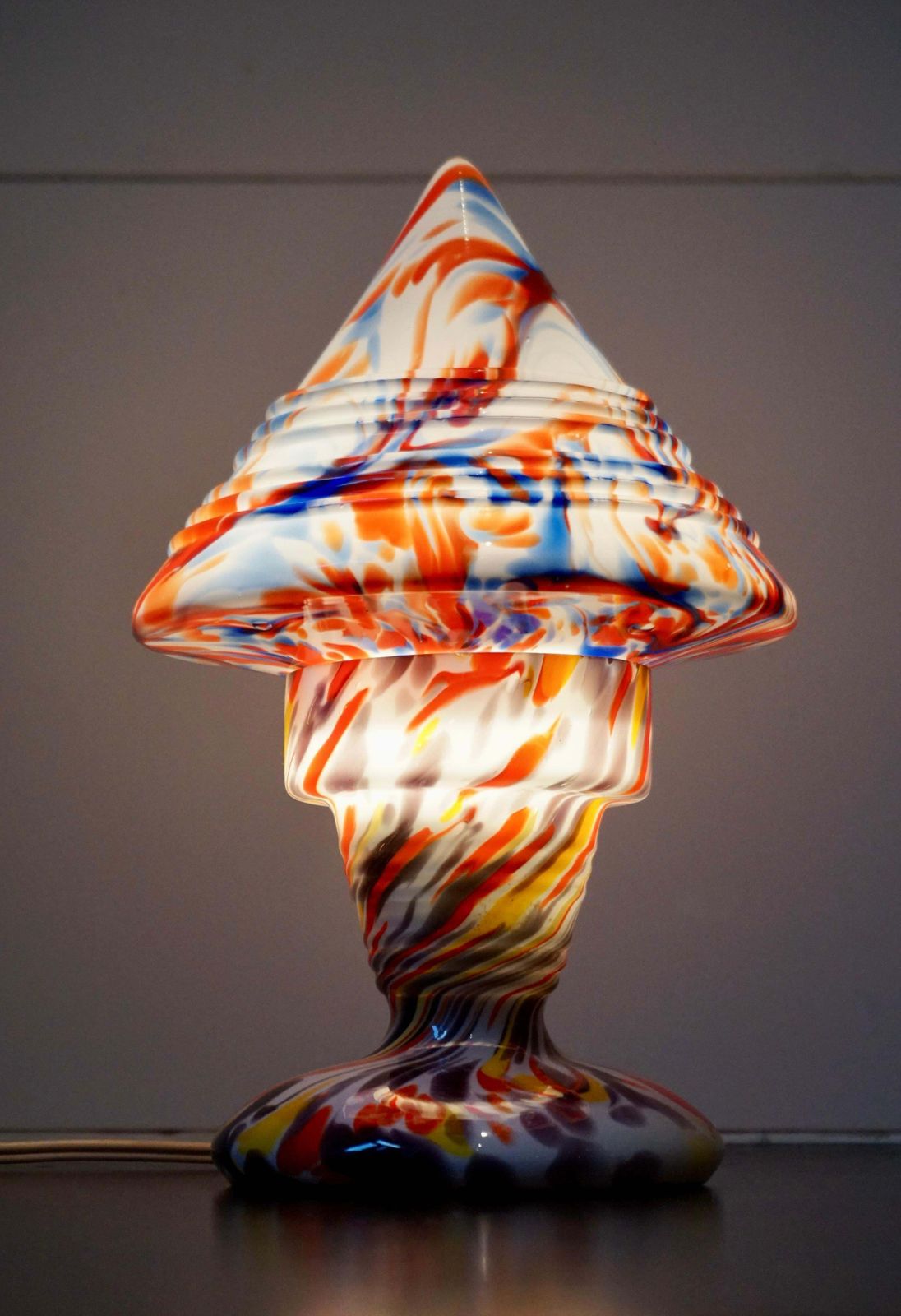 Multicoloured Fratelli Toso Millefiori Lamp, Murano, Circa 1910 photo buy