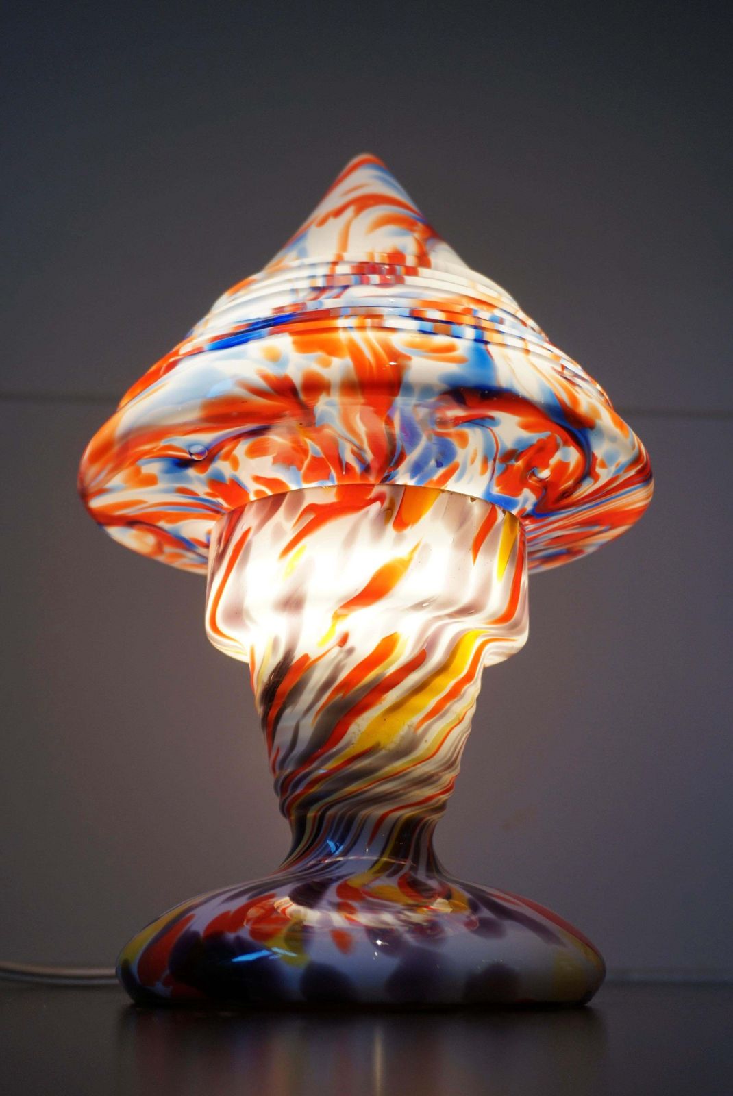Lighting Multicoloured Fratelli Toso Millefiori Lamp, Murano, Circa 1910 photo