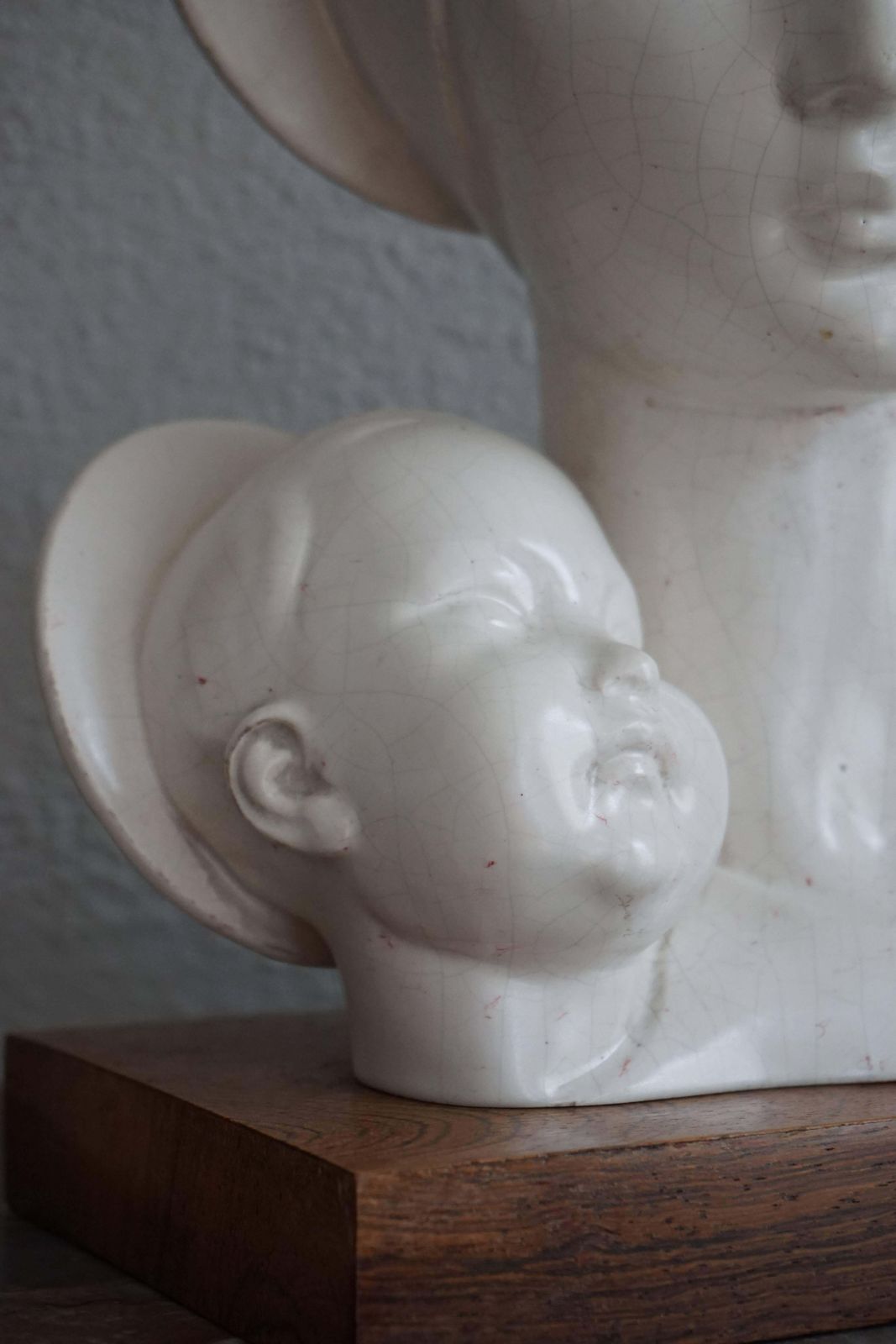 Mid 20th Century Stylized Plaster Sculpture Of Madonna And Child photo 956.0
