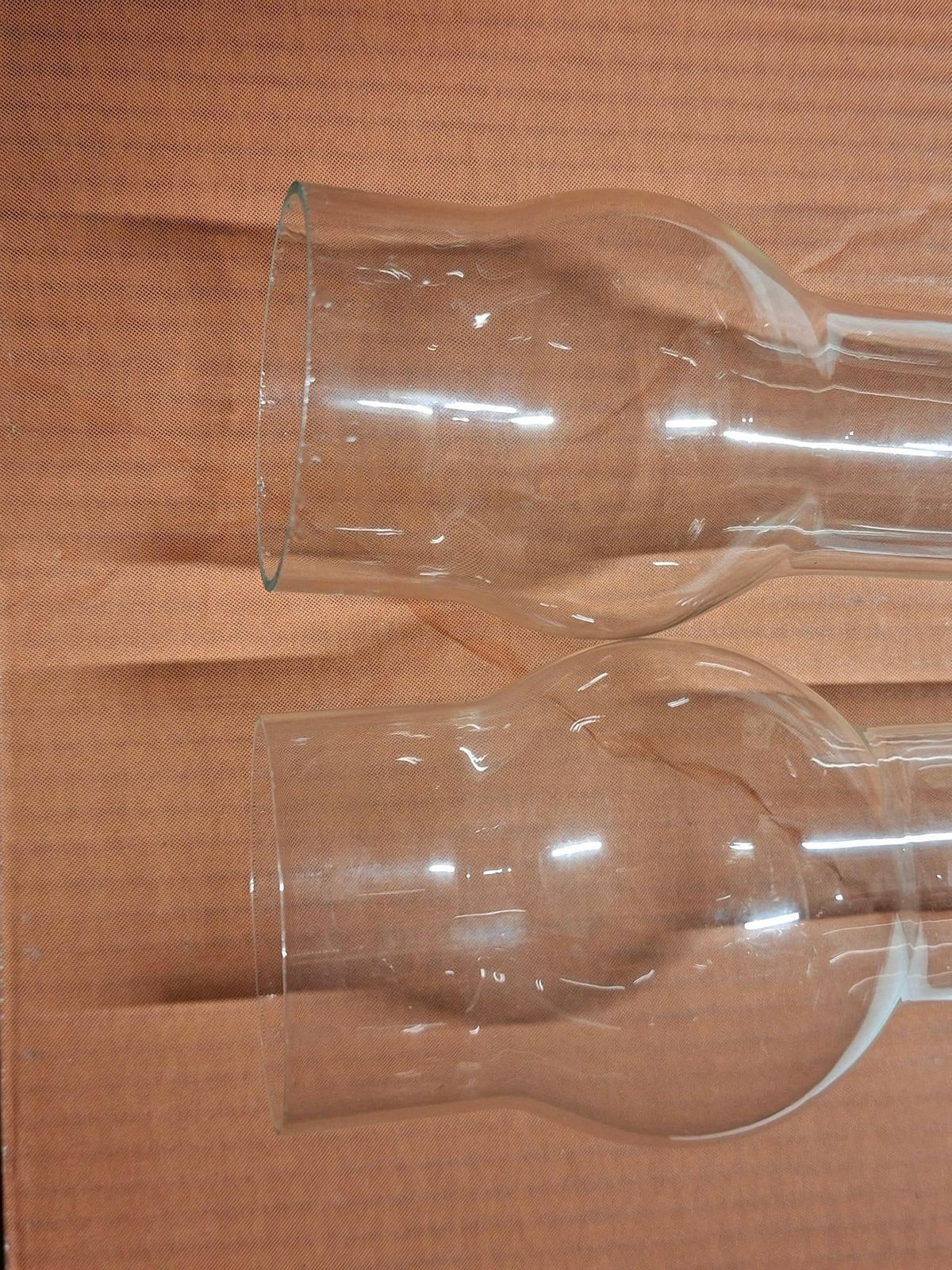 1359.0 Pair Of Antique Victorian Reeded Column Brass Oil Lamps photo