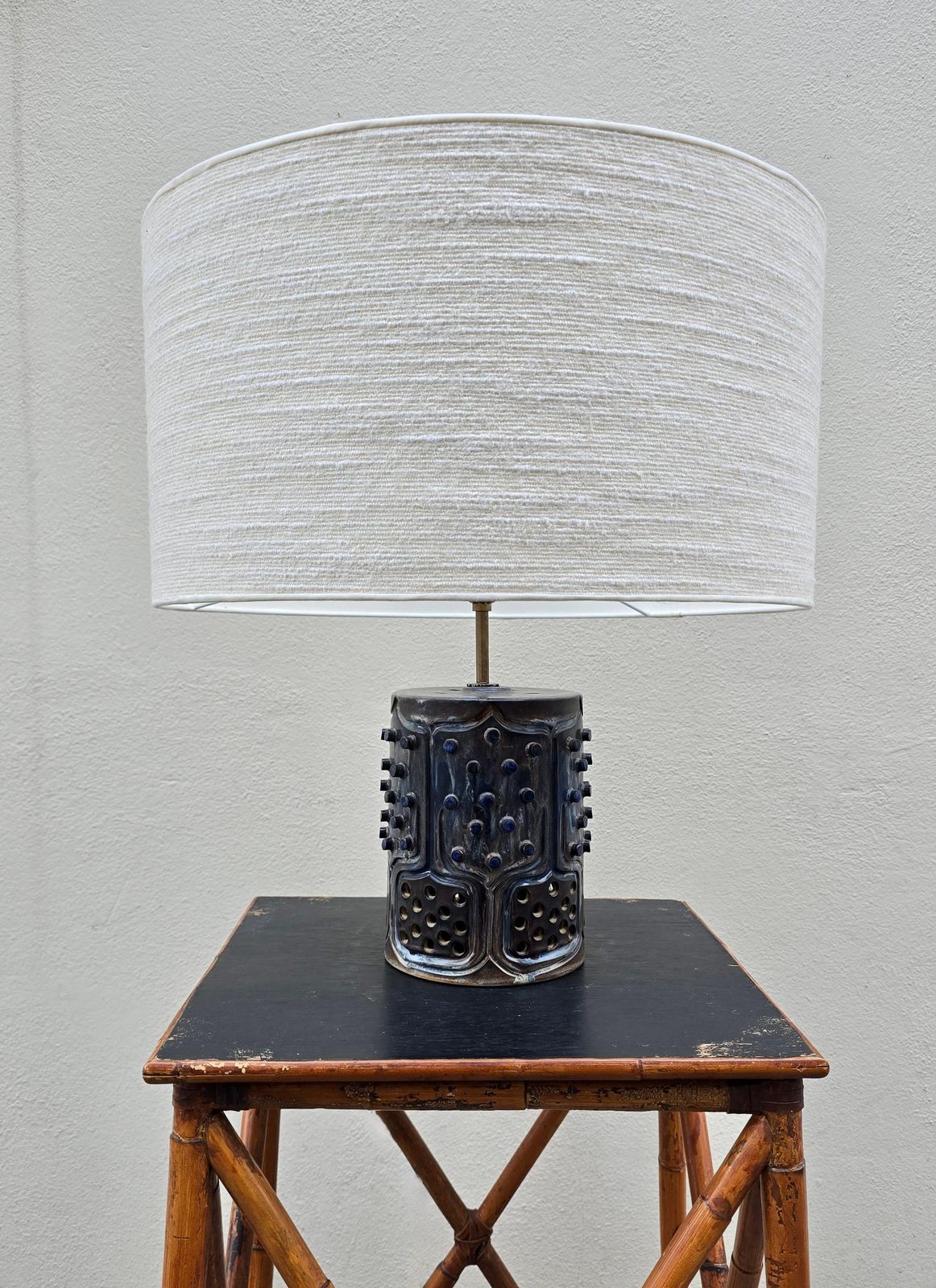 French Ceramic Lamp In The Style Of Georges Pelletier, 1970s photo for sale