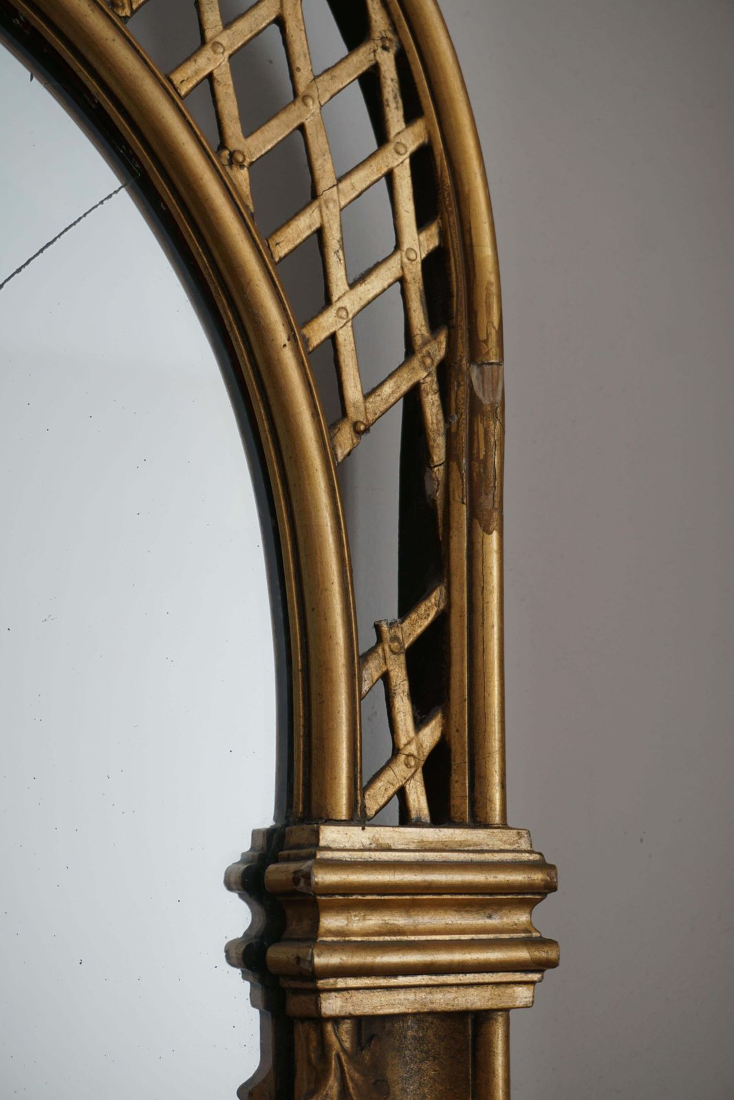 photo for sale 19th Century Monumental Italian Rococo Floor Mirror