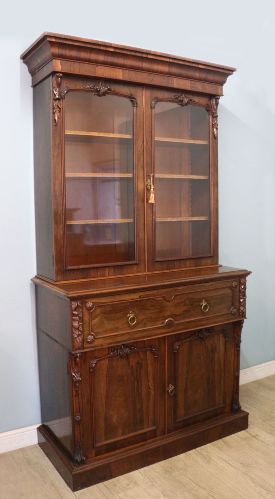 Lovely Early Victorian Secretaire Bookcase Cabinet. photo buy