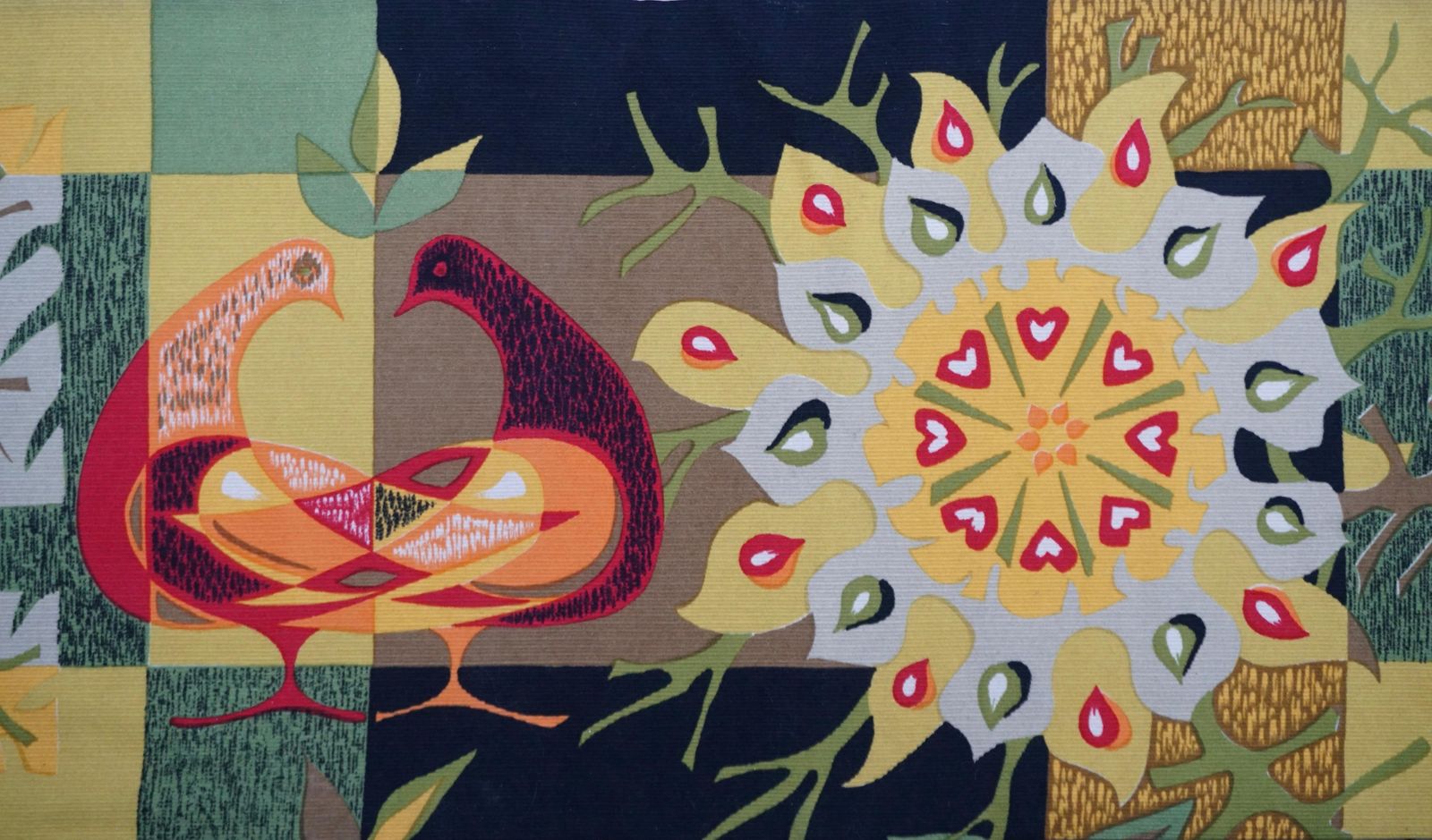 “The Golden Birds” Signed Michèle Van Hout Le Beau, Circa 1970 photo for sale