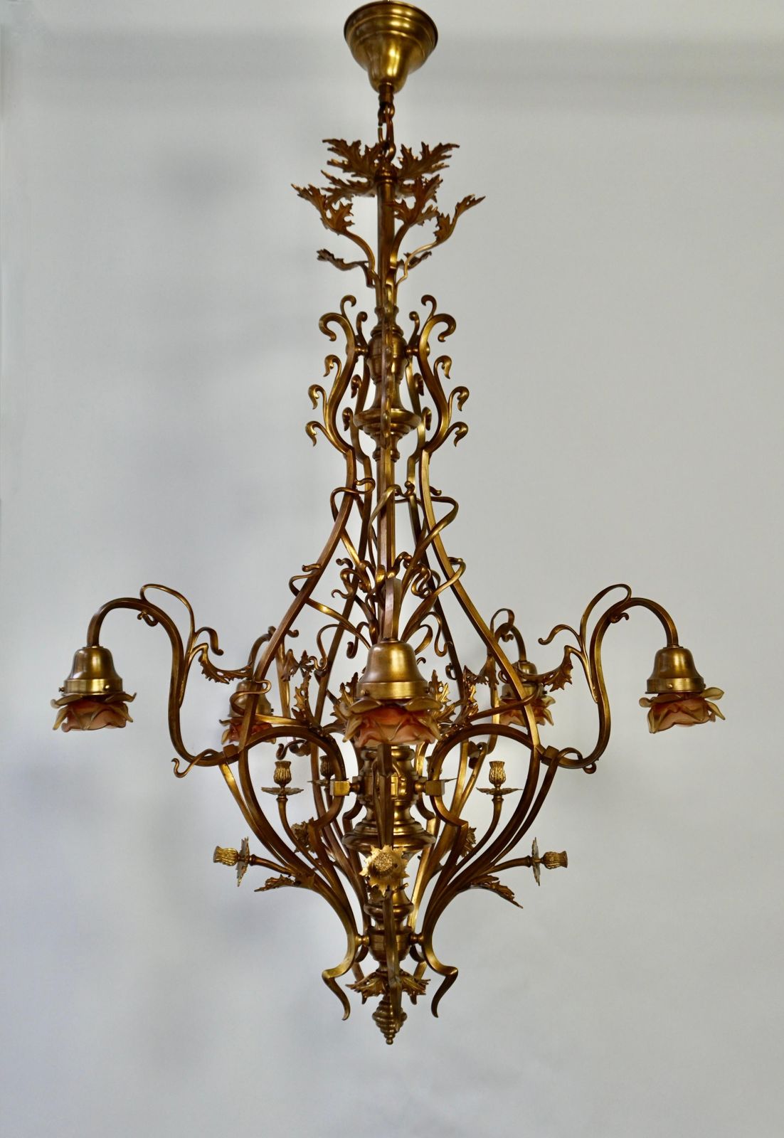 Large And Top Quality, Elegant & Exquisite 5 Light Art Nouveau Chandelier photo furniture