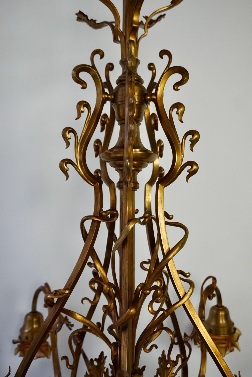 photo vintage Large And Top Quality, Elegant & Exquisite 5 Light Art Nouveau Chandelier