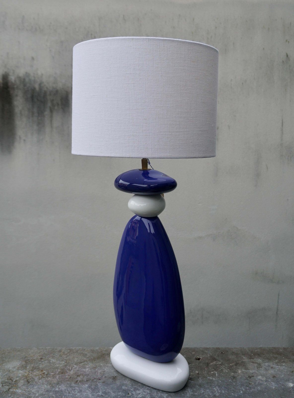 Large Ceramic Lamp By Francois Chatain photo for sale