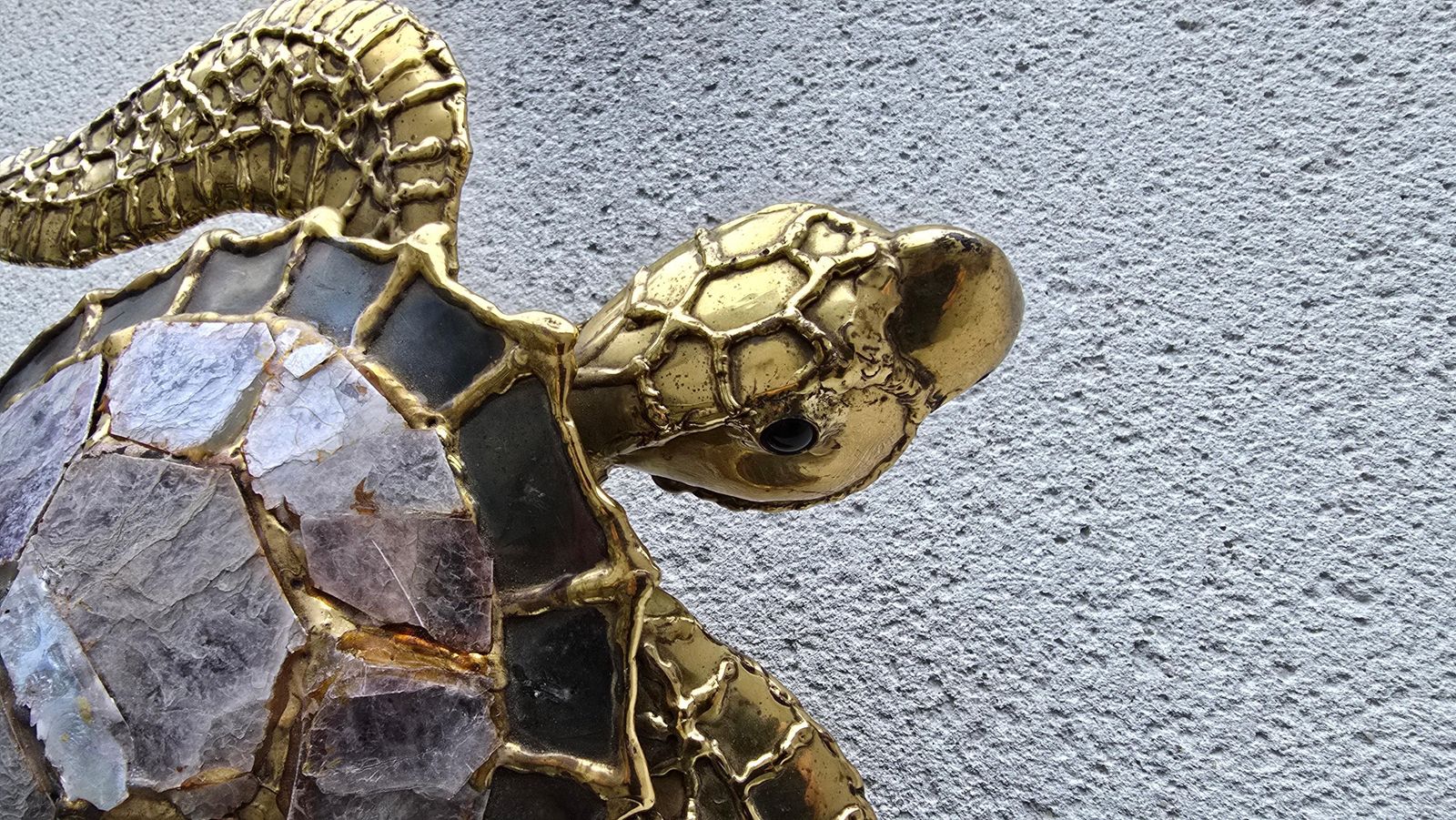 photo furniture Unique Mid Century Brass And Mother Of Pearl Turtle Wall Lamp