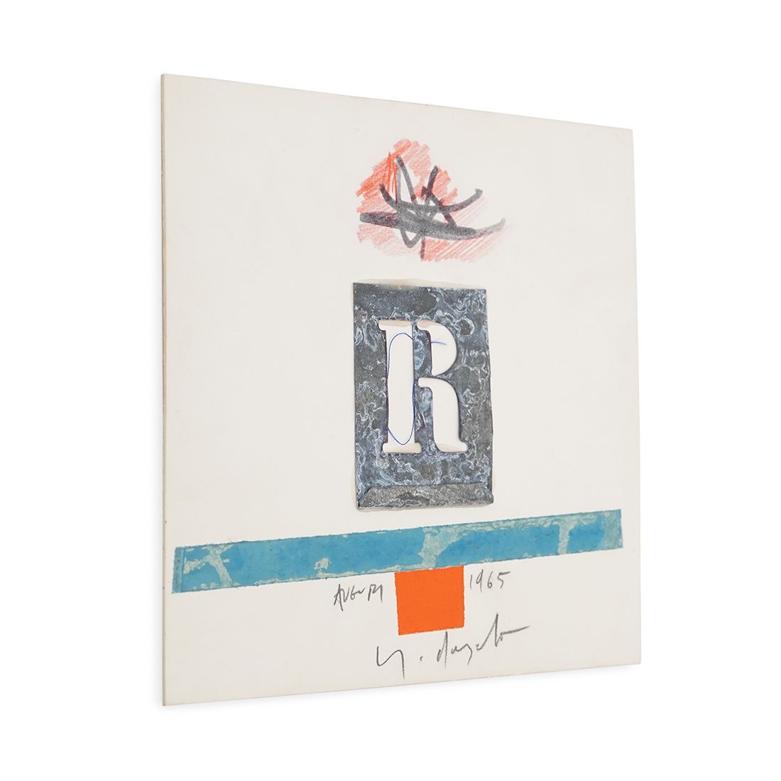 Mixed Media On Cardboard And Collage By Sergio Dangelo, 1960s