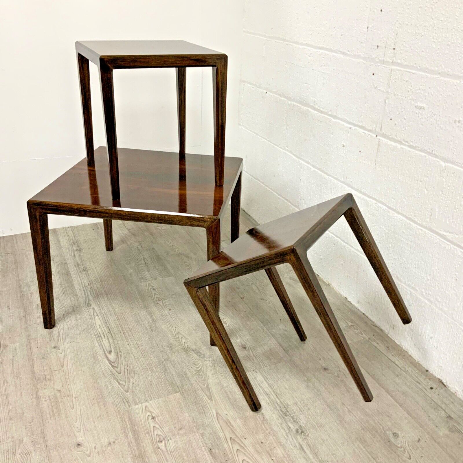 Mid Century Danish Rosewood Side Tables And Coffee Table For Cfc Silkeborg