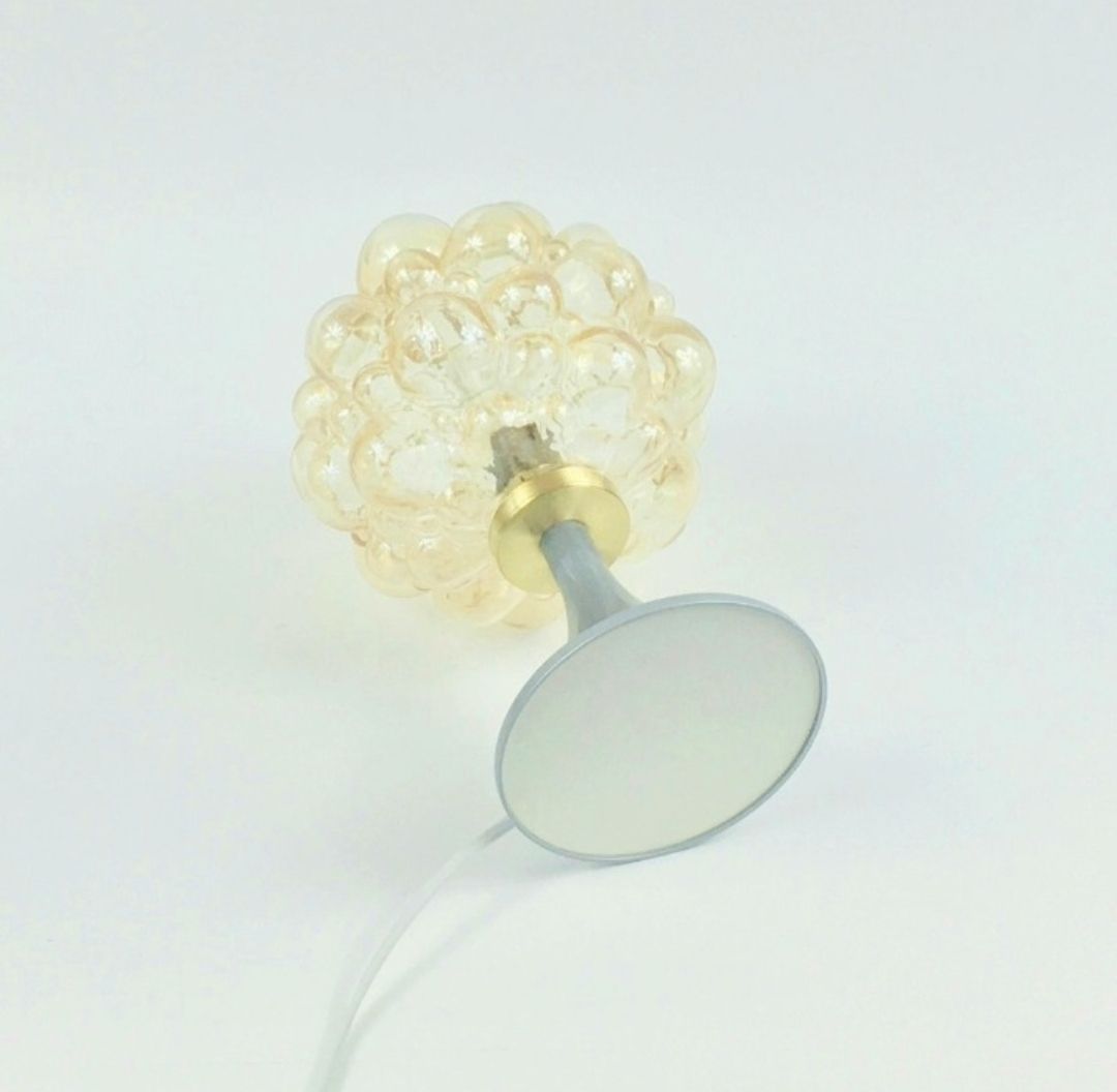 Paar Mid Century Amber Bubble Glass Tafellampen Van Helena Tynell Voor Limburg, Duitsland, Jaren 1960 photo buy