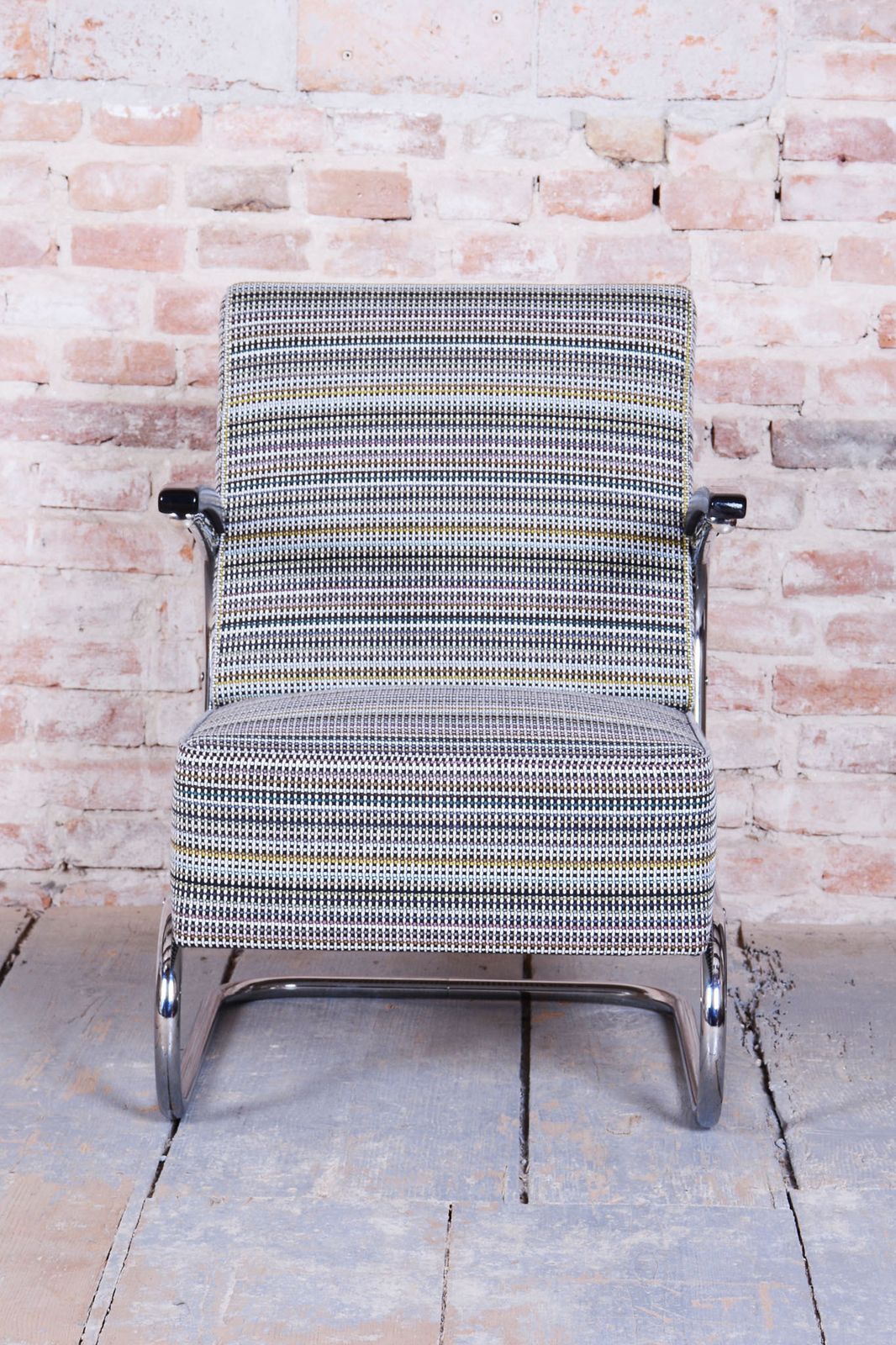Restored Bauhaus Armchair, By Mücke   Melder, Chrome Plated Steel, Czech, 1930s photo 1450.0