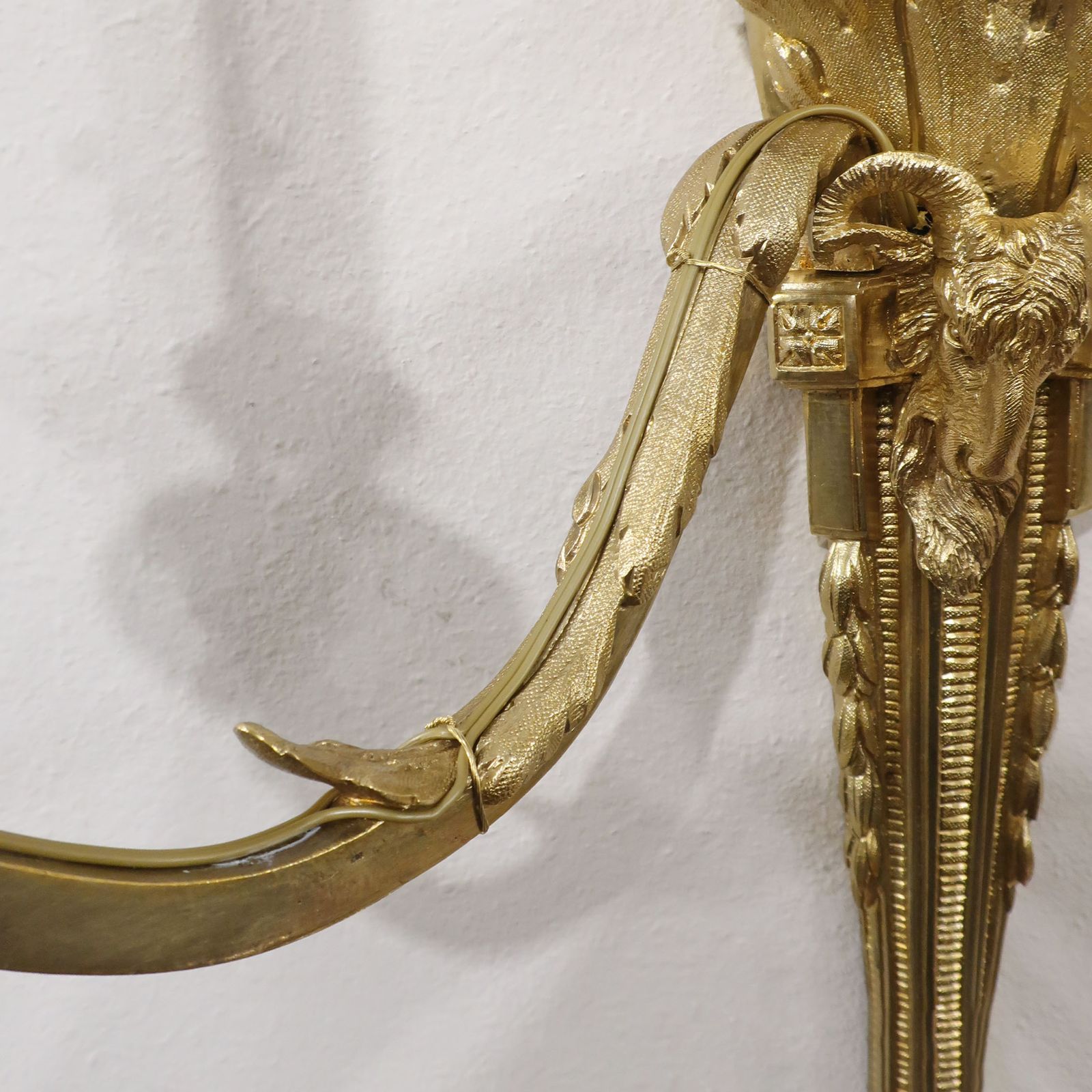 Pair Of French Bronze Gilt Twin Arm Antique Wall Lights photo vinterior