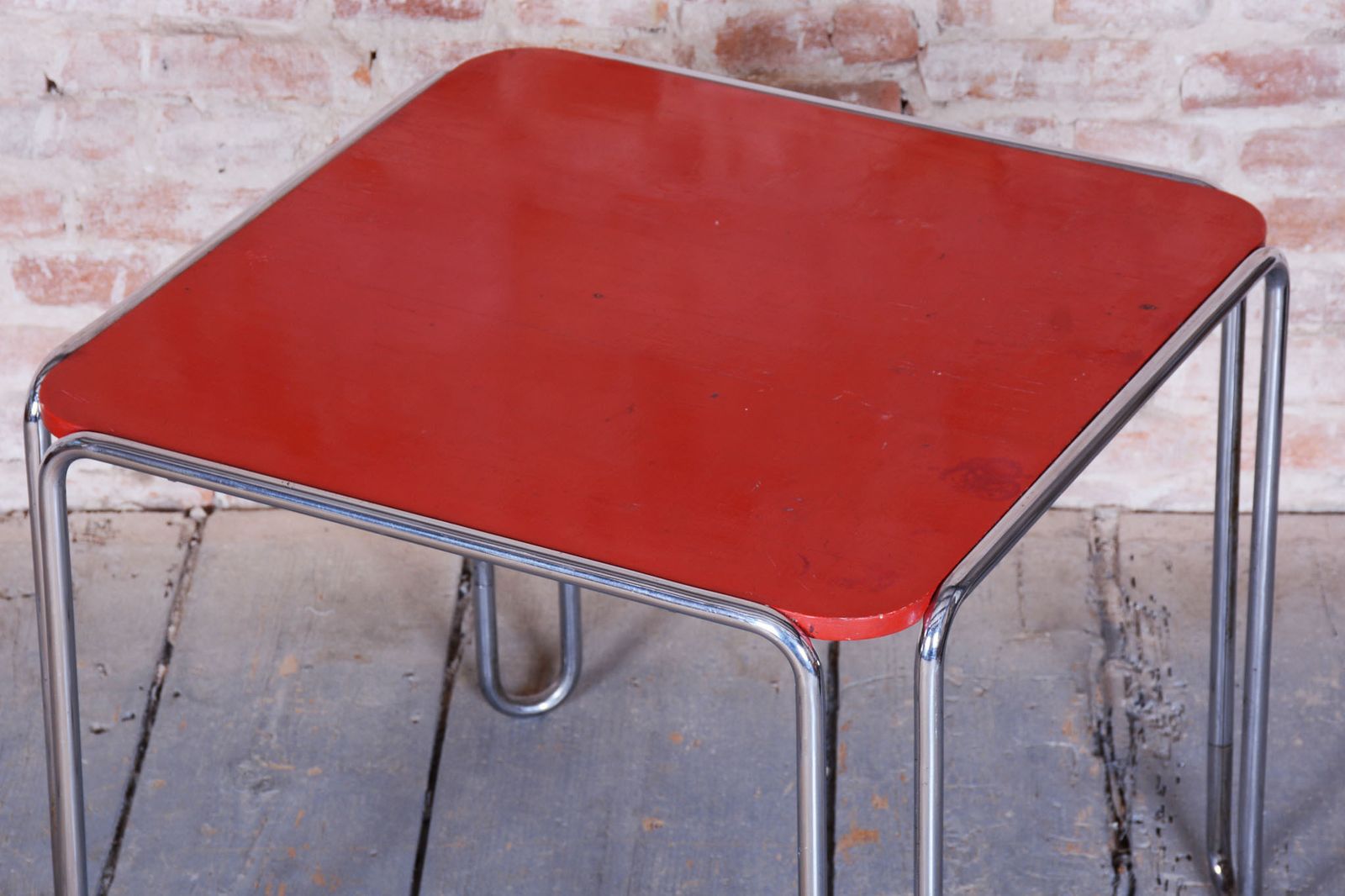 Restored Art Deco Dining Table, By Thonet, Chrome, Steel, Germany, 1930s photo vinterior