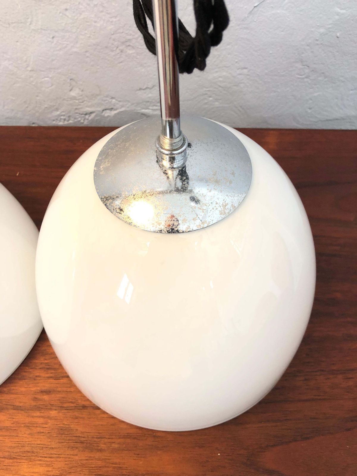 Vintage Vilhelm Lauritzen For Louis Poulsen Opaline Delta Pendent photo Lighting