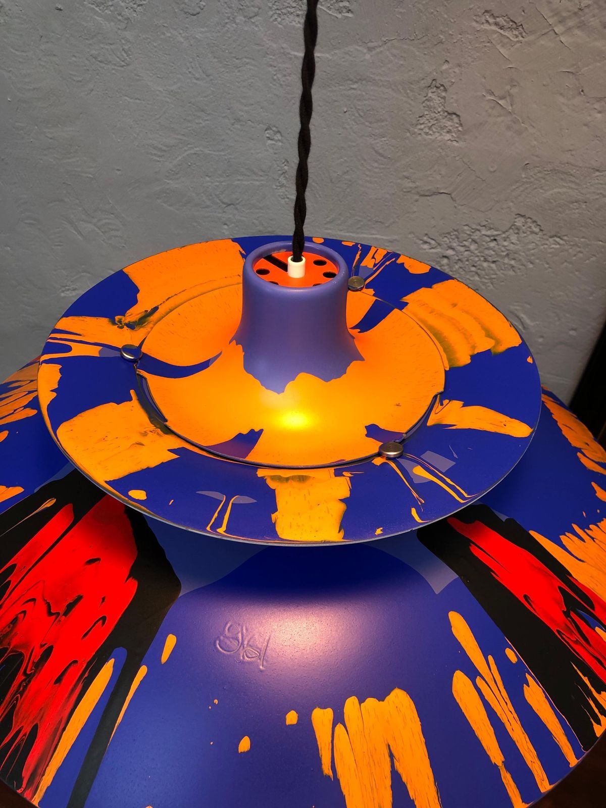 Iconic Vintage Ph5 Chandelier For Louis Poulsen Of Dk With Abstract Art Work photo Lighting