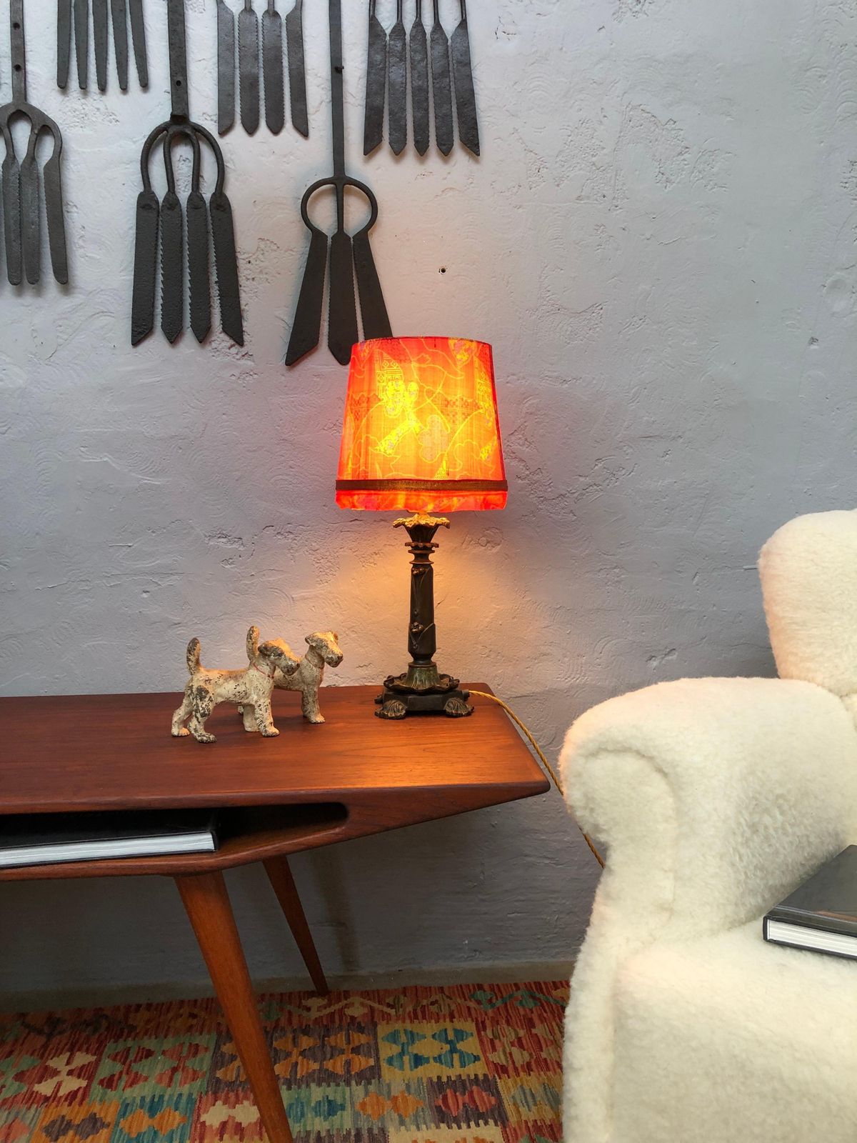 Antique Danish Cast Bronze Table Lamp photo Lighting