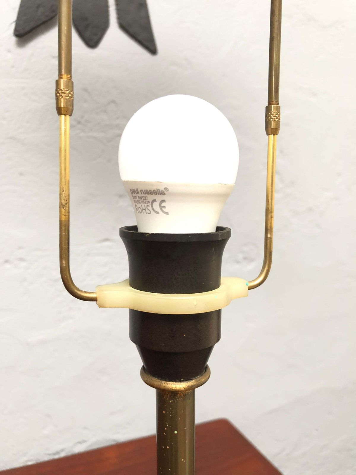 photo for sale Vintage Brass Table Lamp By Fog & Mørup Lamp Makers From The 1940s