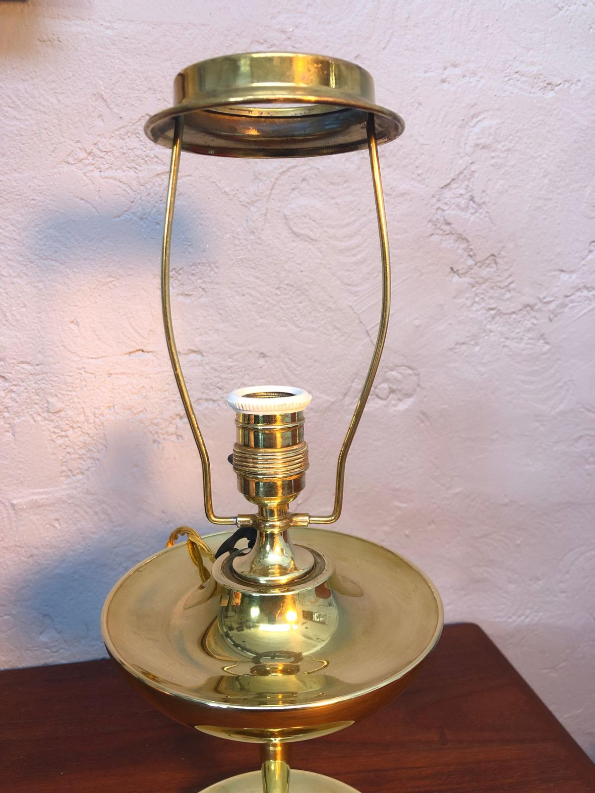 Antique Swedish Brass Oil Lampe By Böhlmarks Of Stockholm photo vinterior