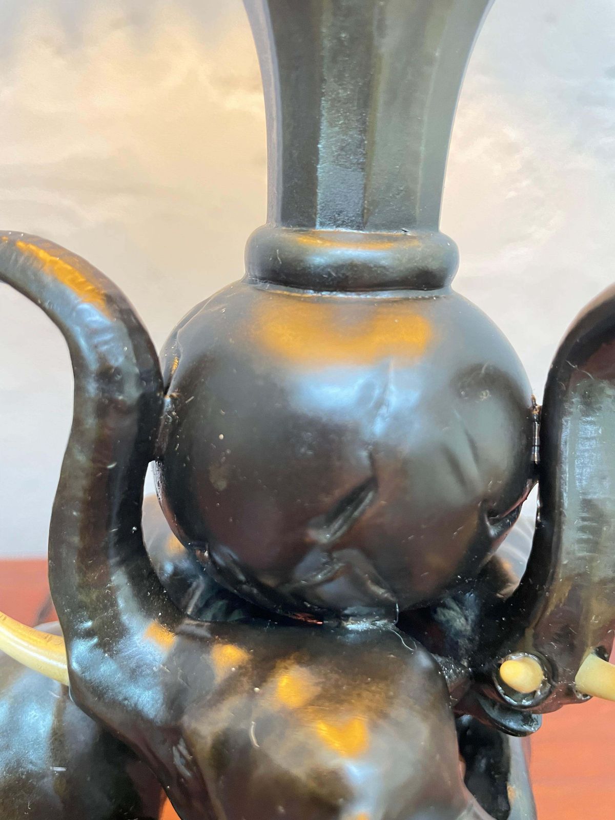 Antique Art Deco Elephant Table Lamp By Voss Of Frederick’s Denmark photo vintage