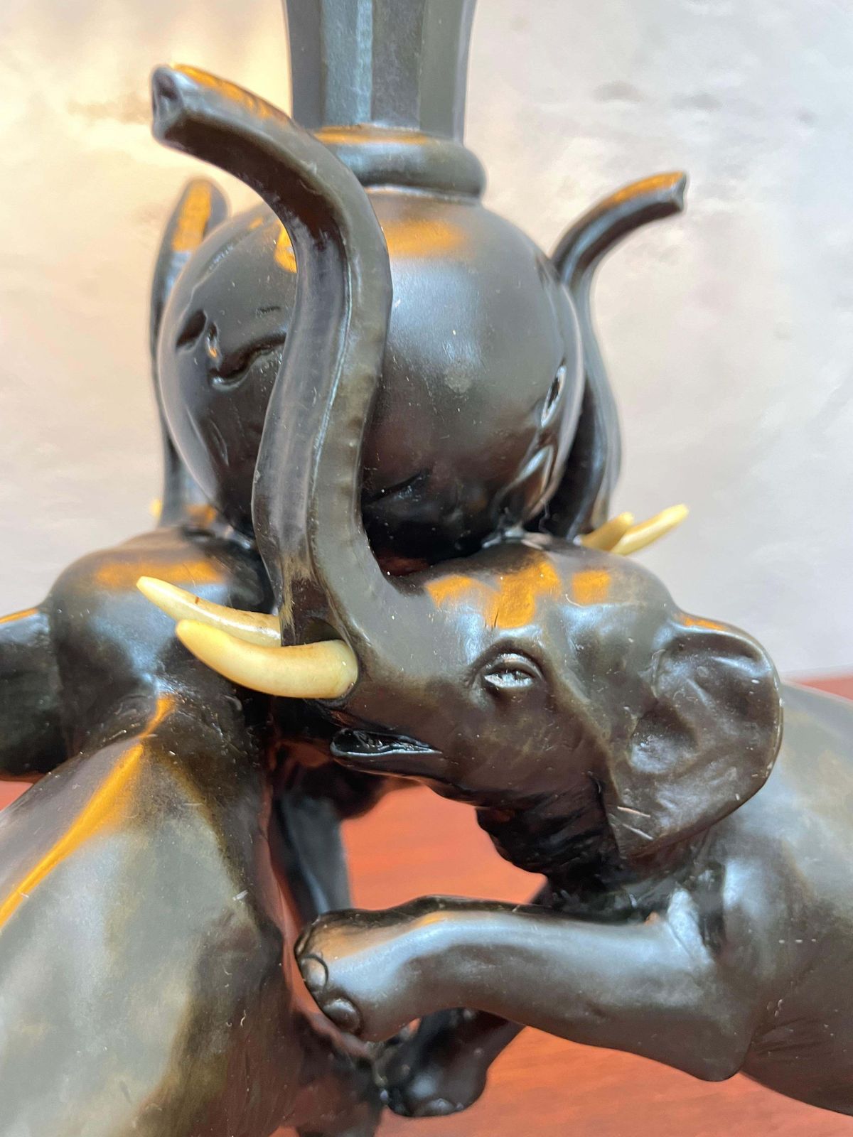 photo furniture Antique Art Deco Elephant Table Lamp By Voss Of Frederick’s Denmark